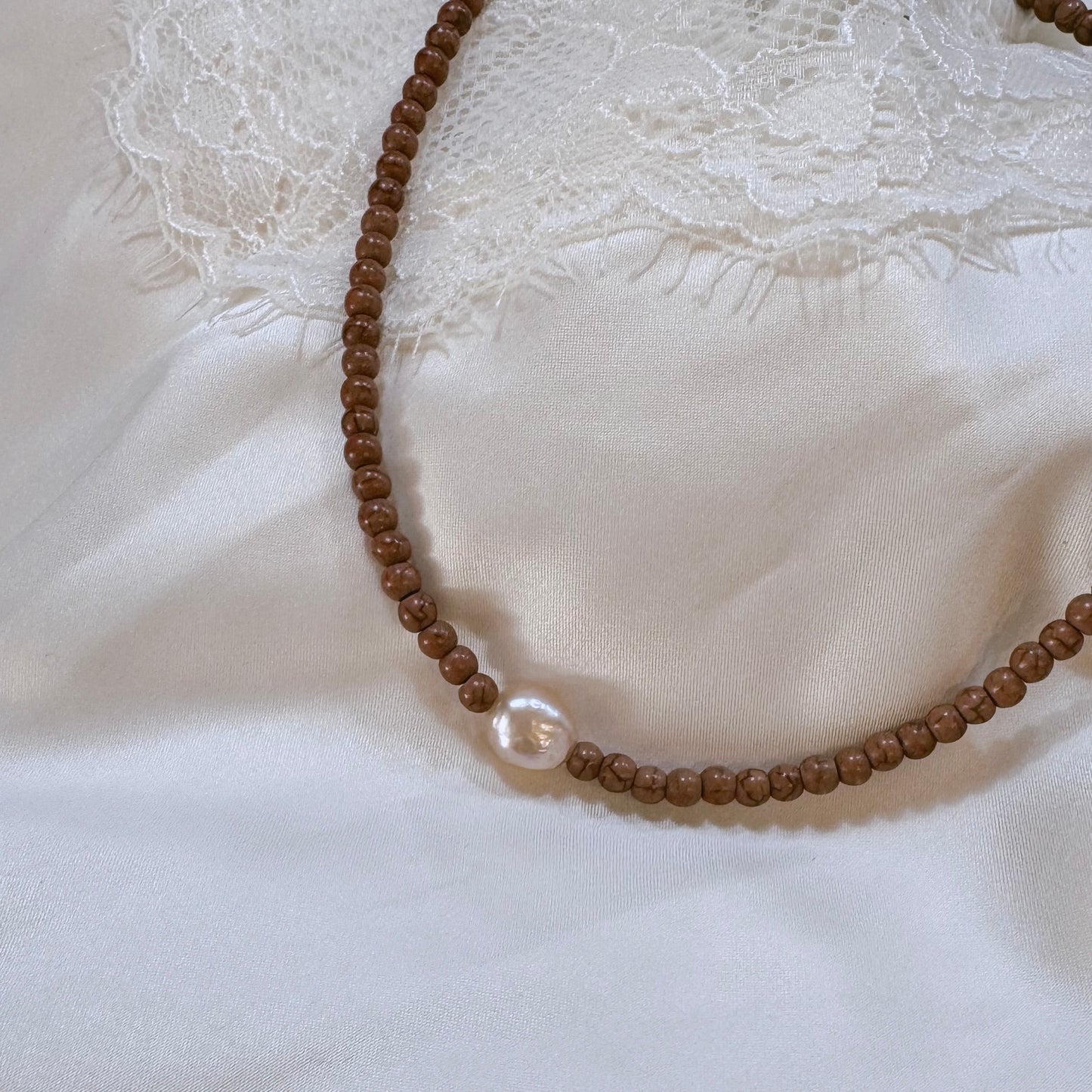 Beaded Pearl Necklace