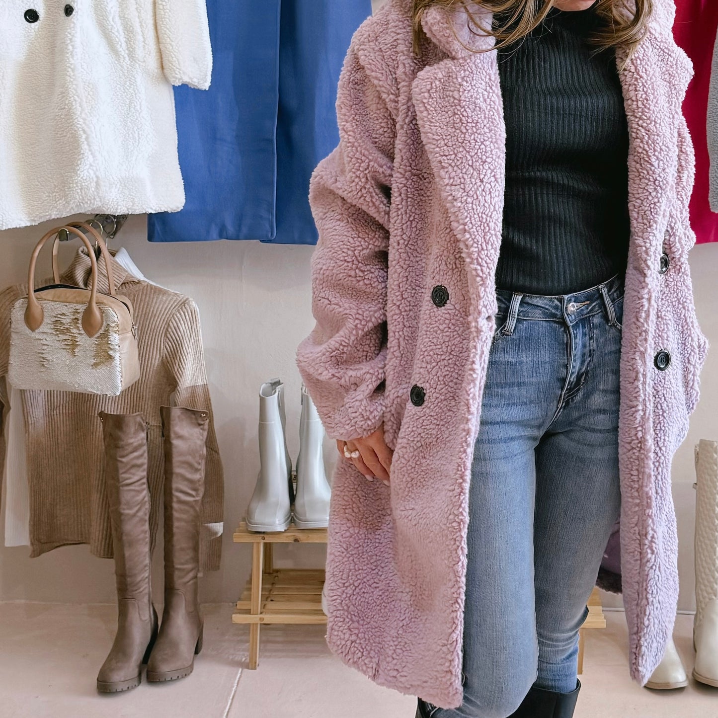 Teddy Coat Lilac