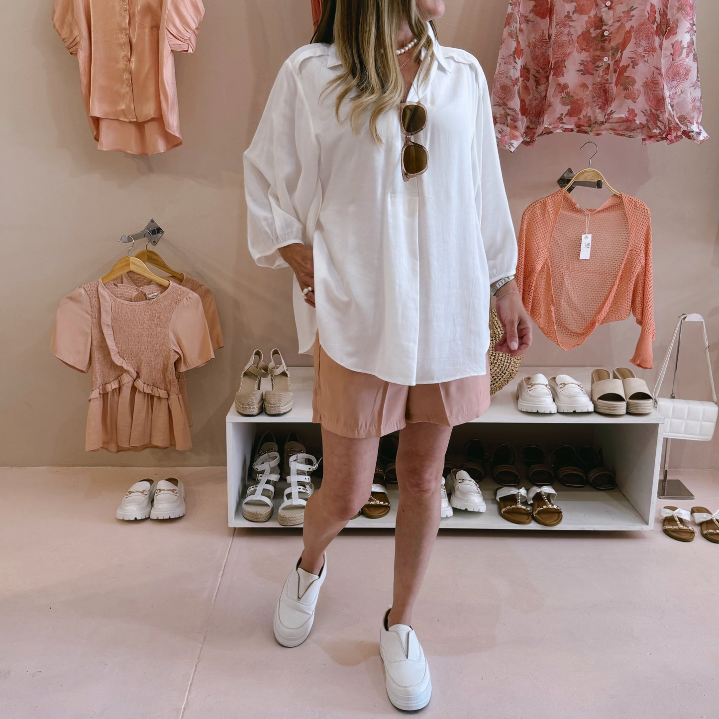 Shiny Shorts Rose Gold