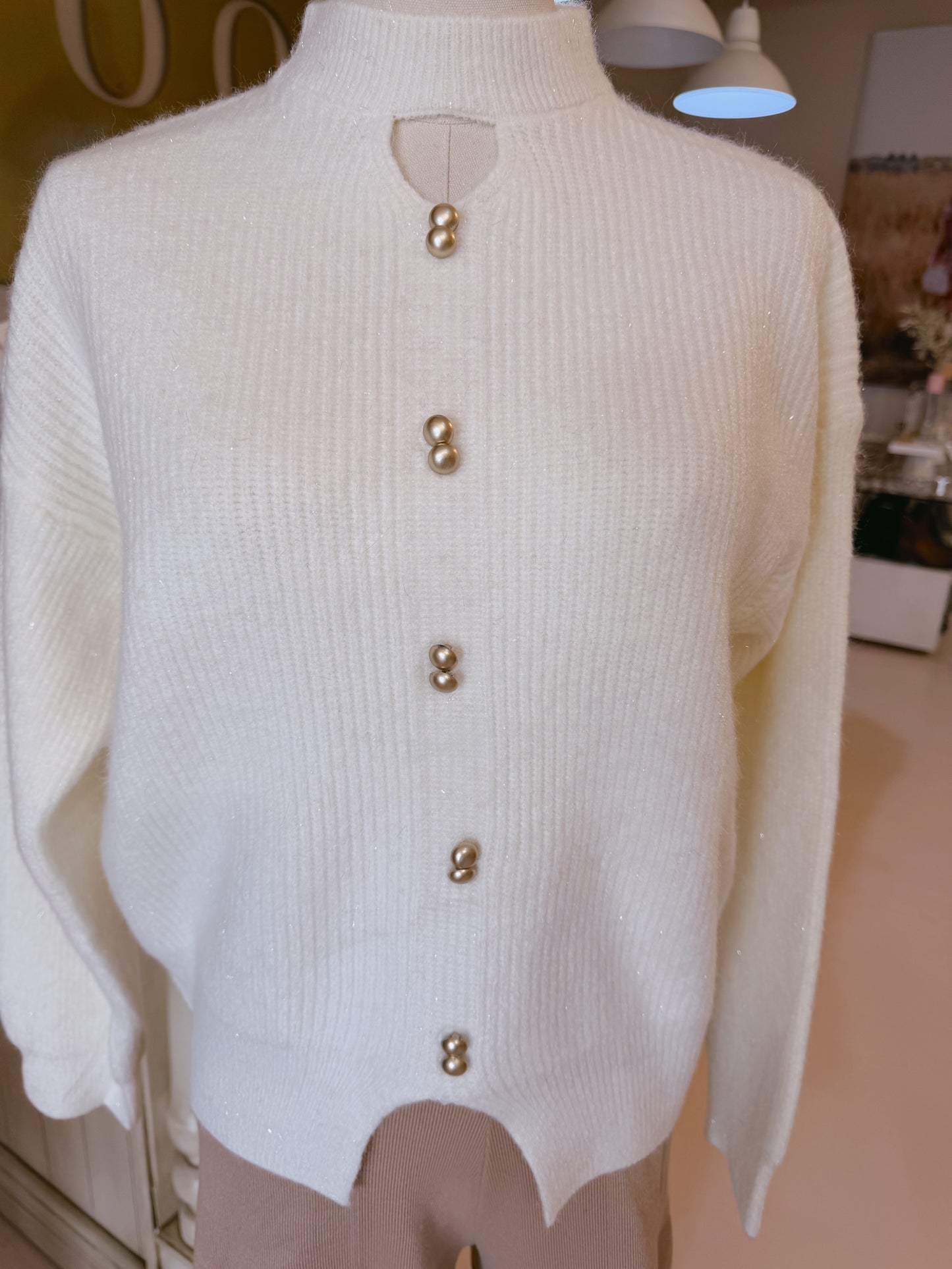Cream Shimmer Jersey