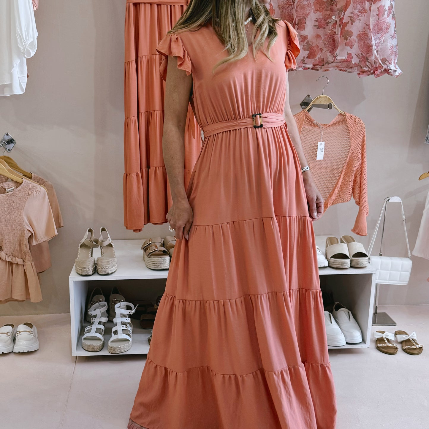 Peach Maxi Dress