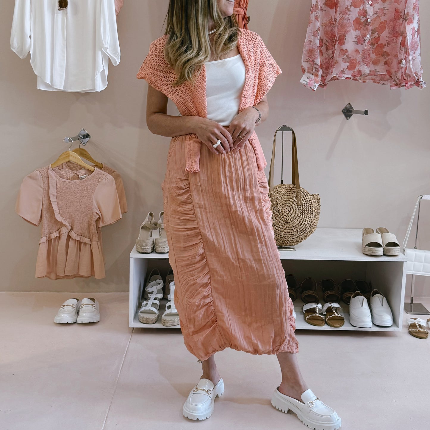 Salmon Shimmer Skirt