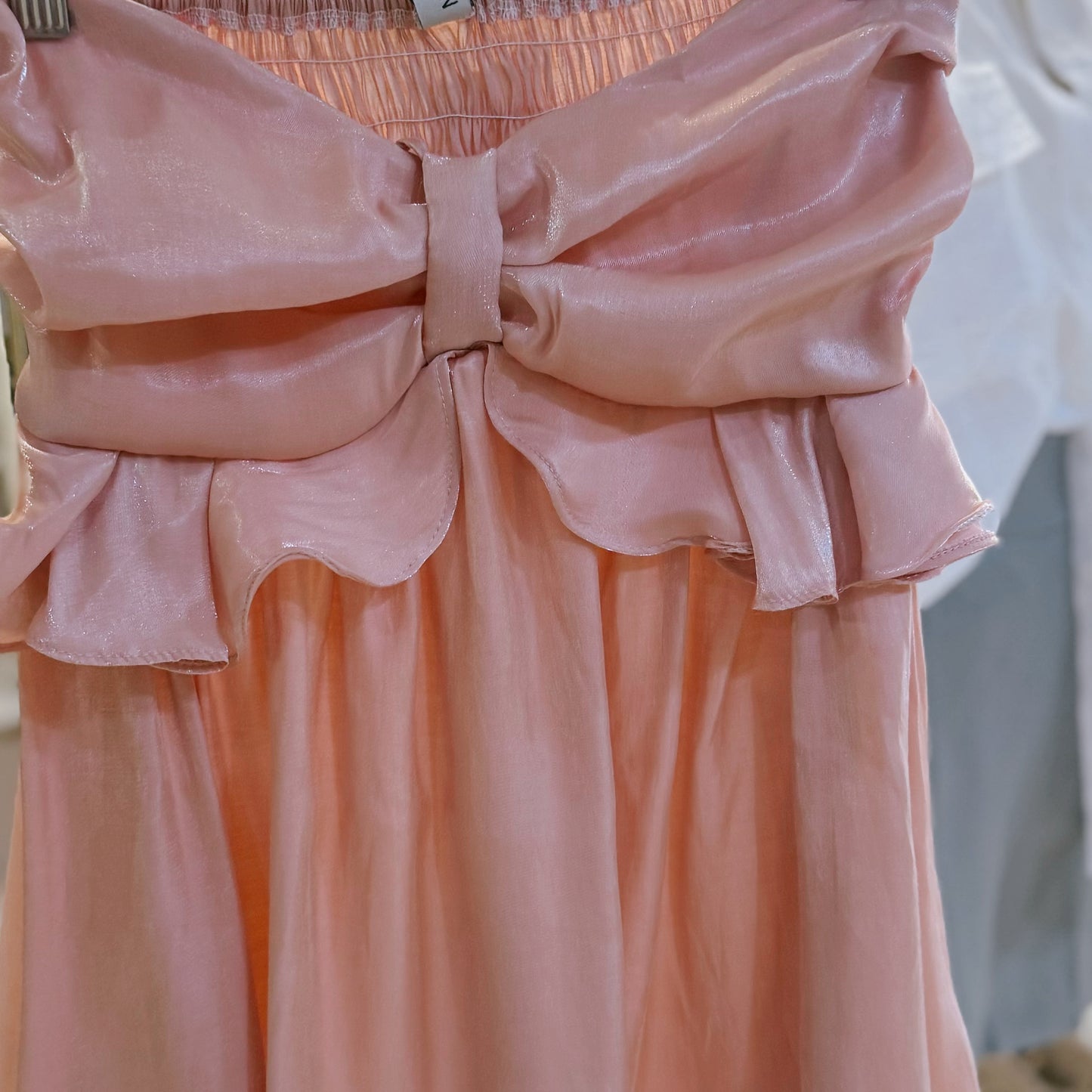 Shiny Strap Top Peach