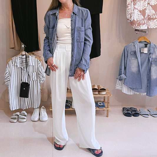 Beige Cut Out Strap Top