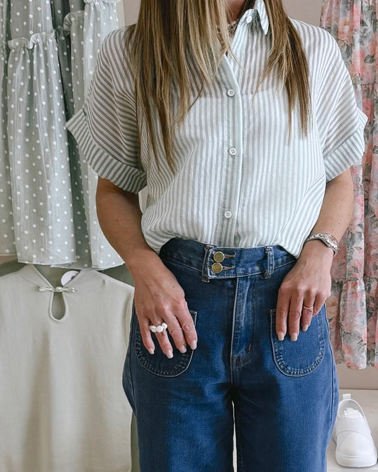 Amanda Blouse B Stripe Green