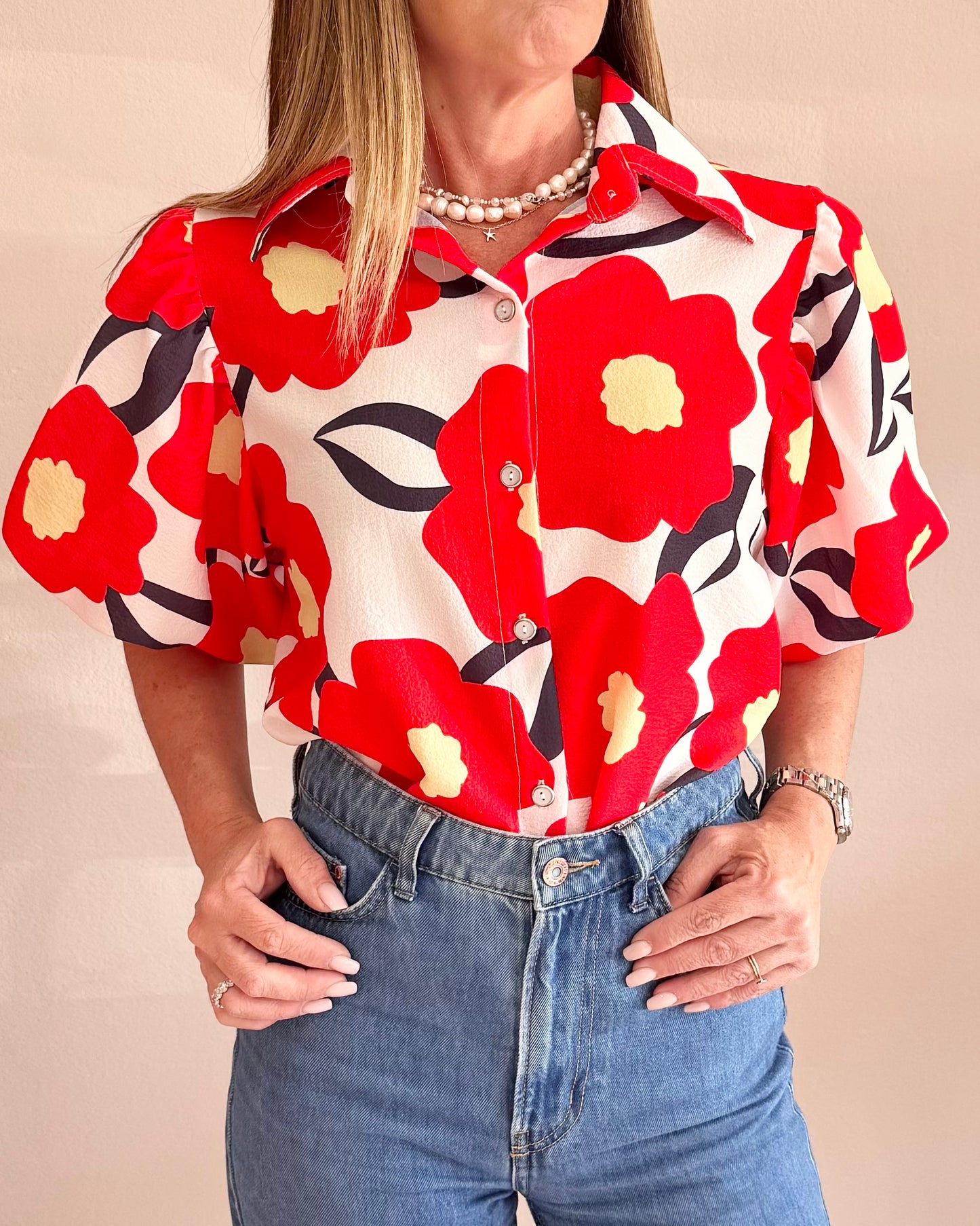 Angel Top Red Flower