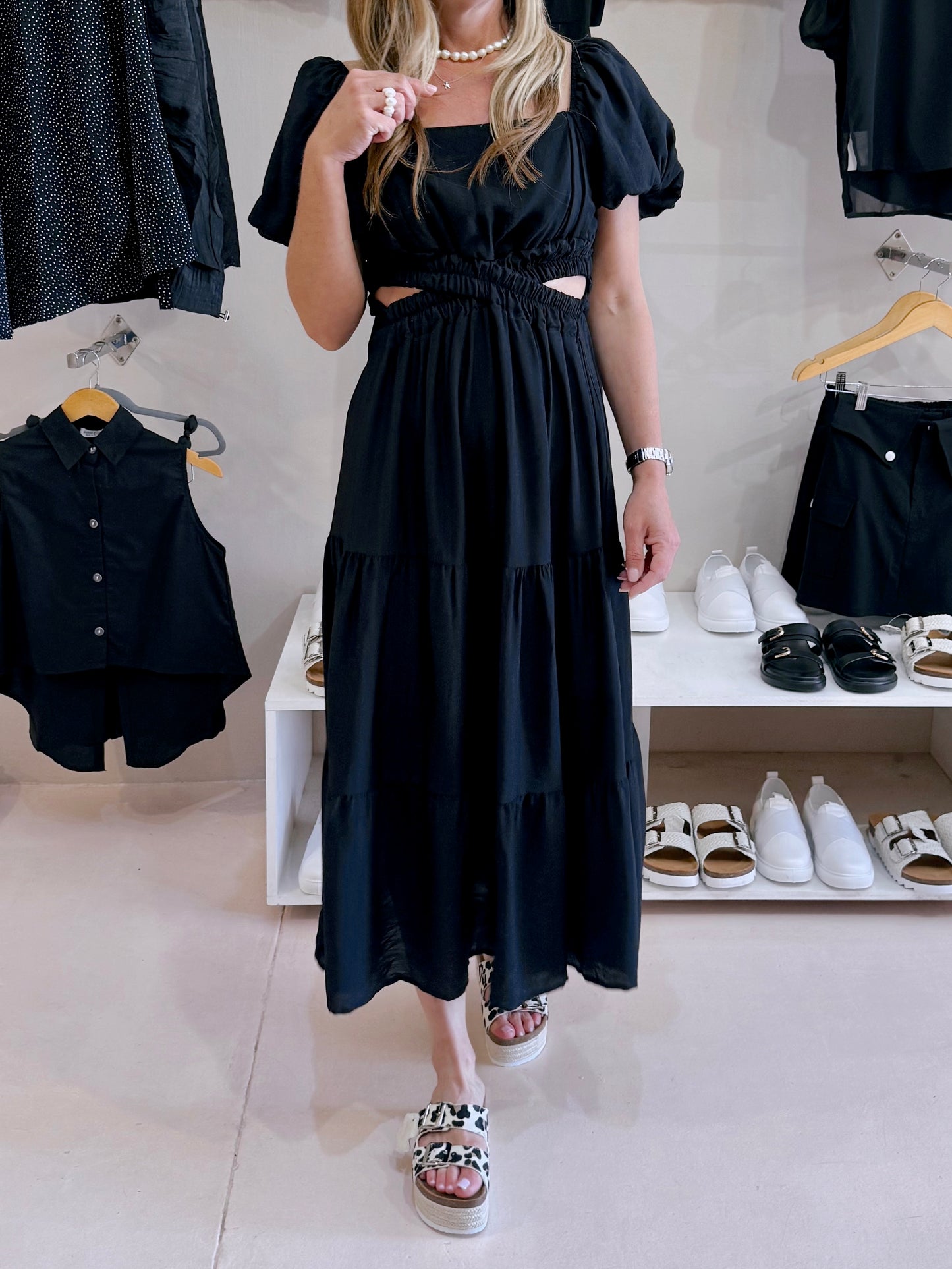 Mattika Cut Out Dress Black