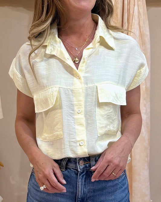 Amanda Sleeveless Blouse Yellow