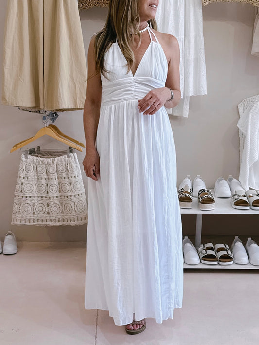 Tropical White Dress