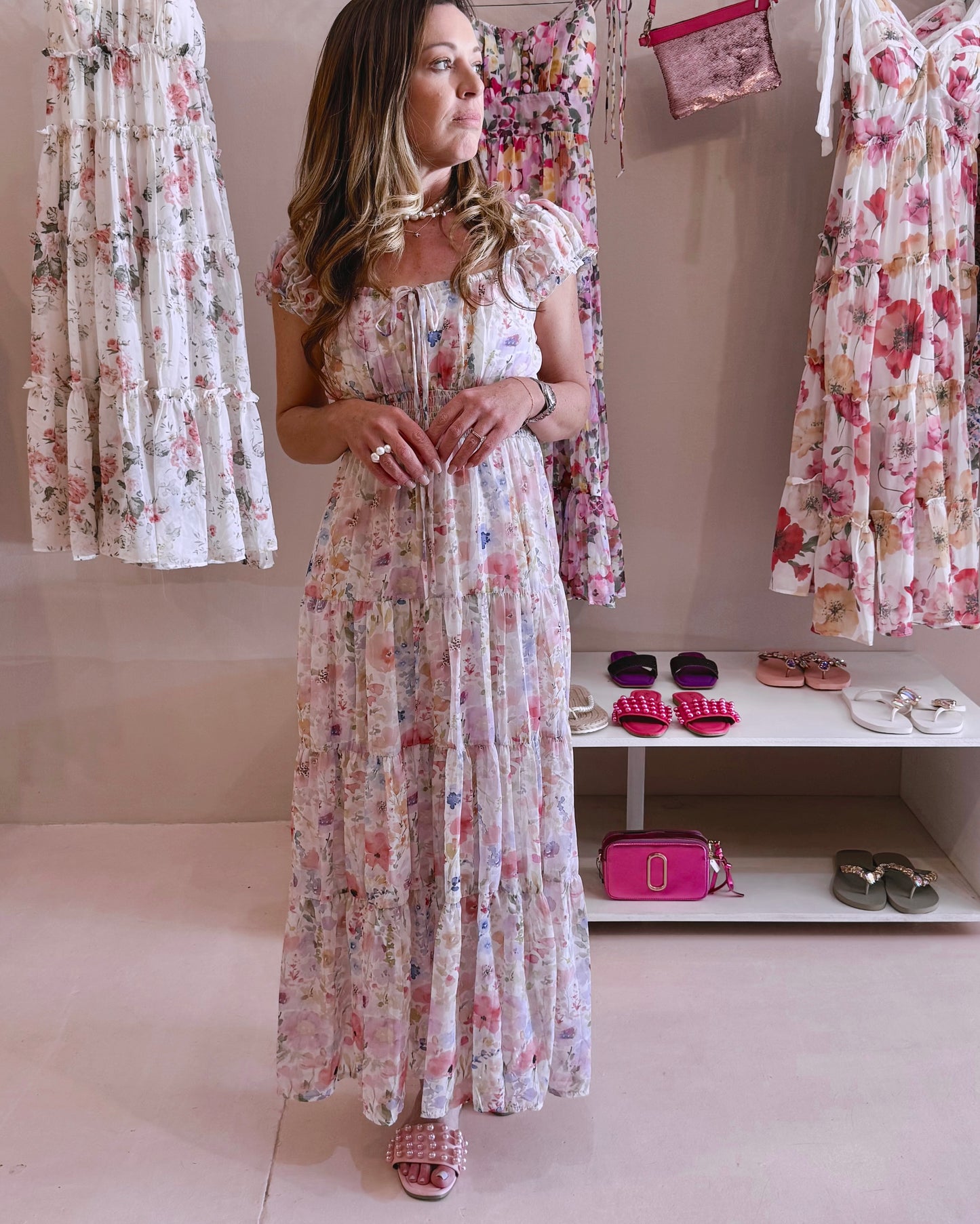 Ideal Maxi Flower Dress Wild Flower