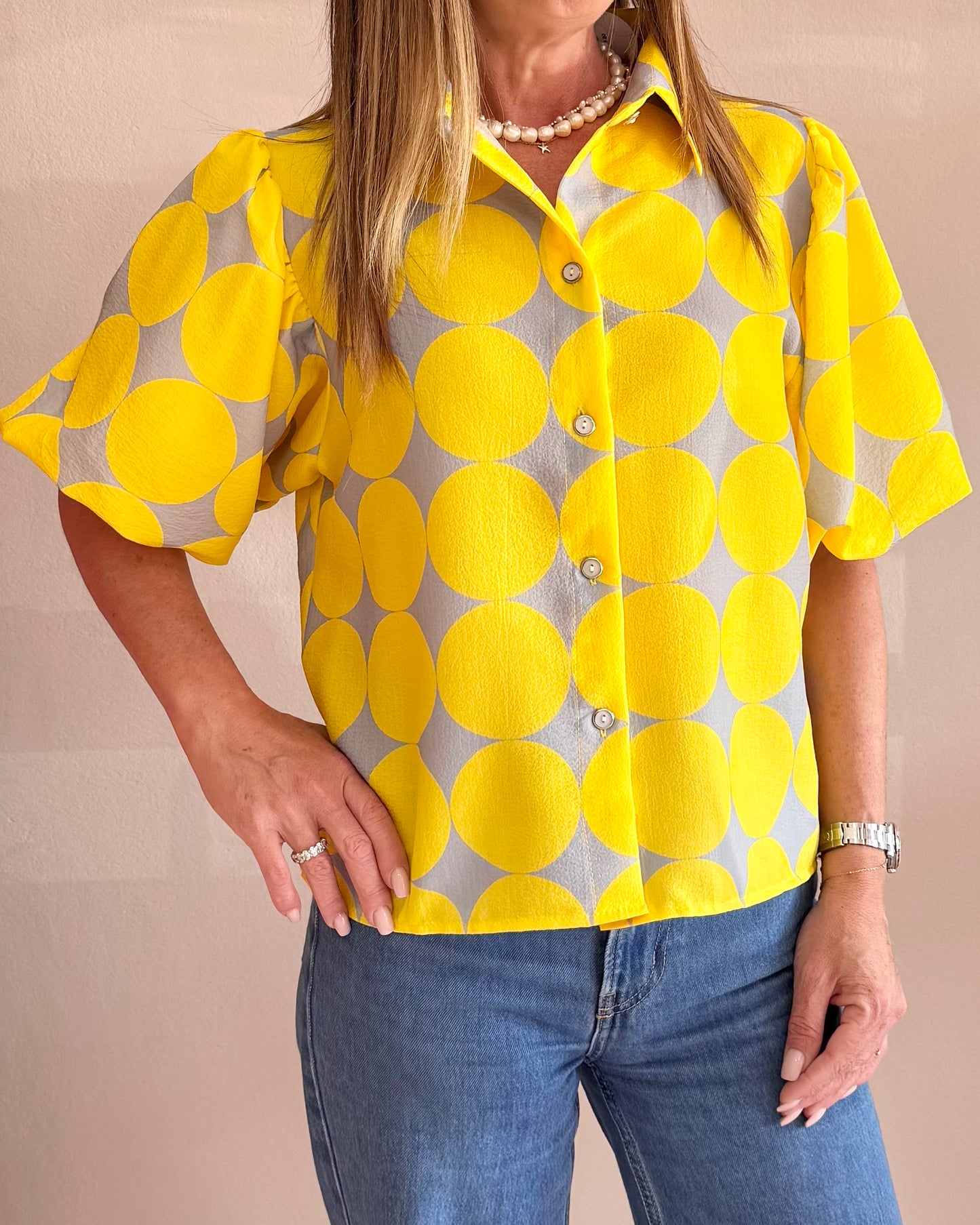 Angel Top Yellow Polkadot