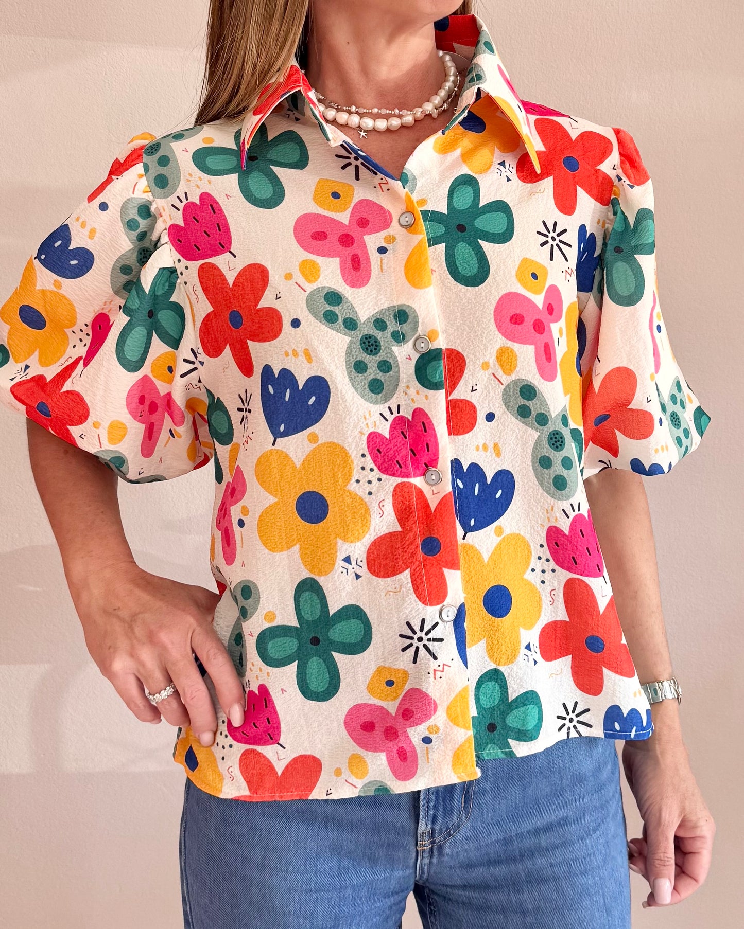 Angel Top Bright Flowers