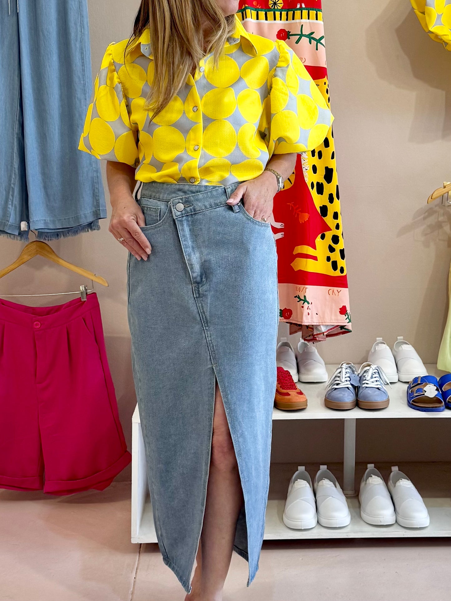 Angel Top Yellow Polkadot