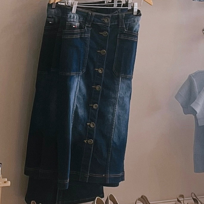 Denim Skirt buttons