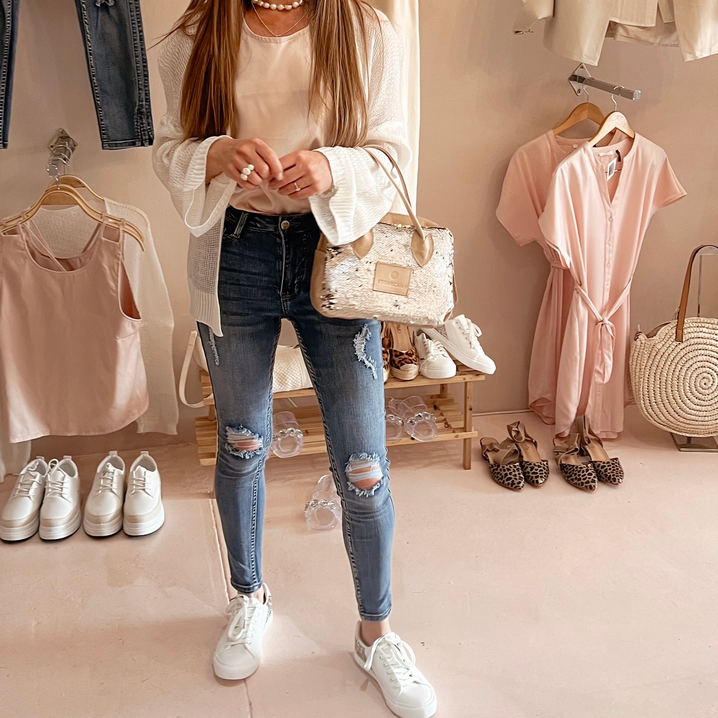 Back Cross Strap Blouse