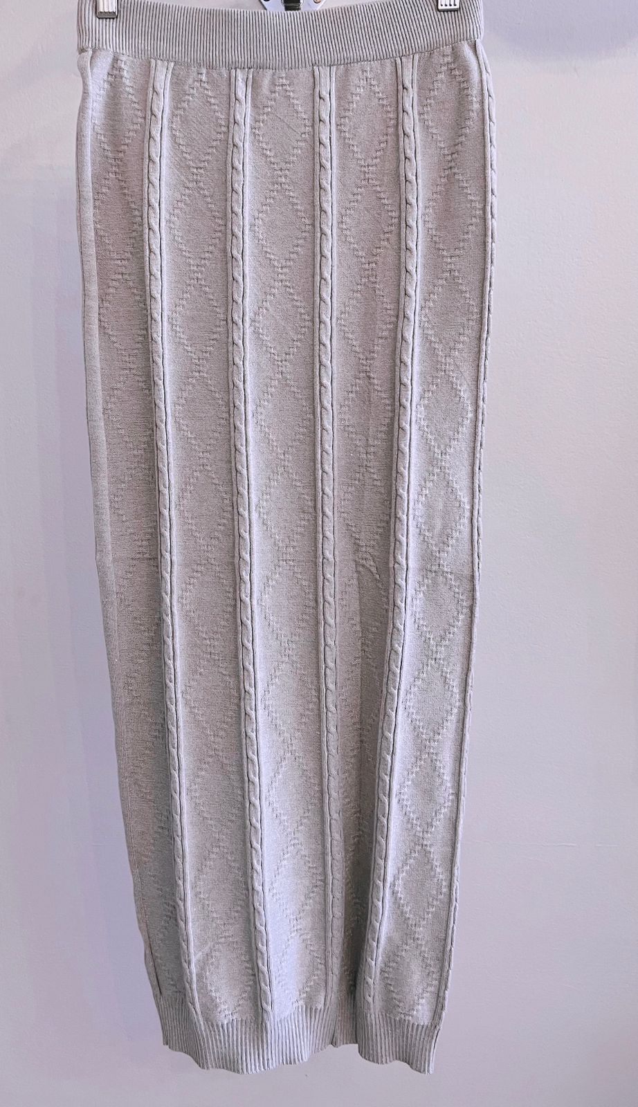 Beige 2 Piece Knitted Set