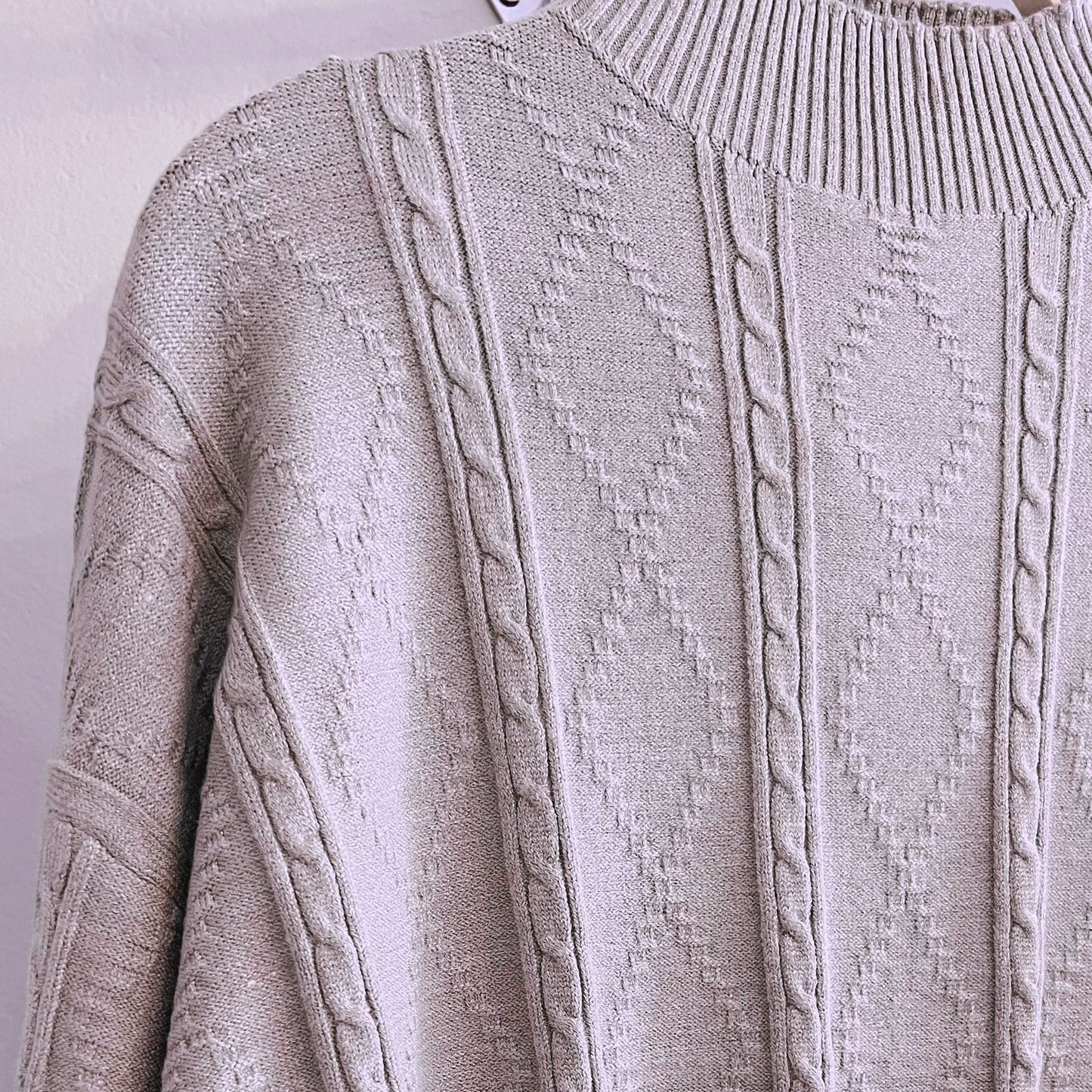 Beige 2 Piece Knitted Set