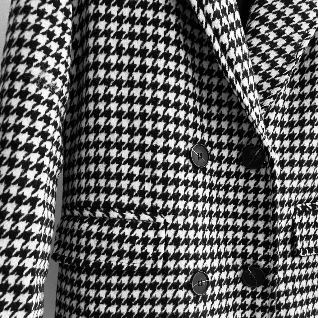 Black & sale white coat