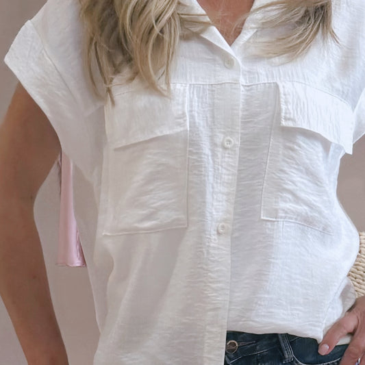 Amanda Sleeveless Blouse White