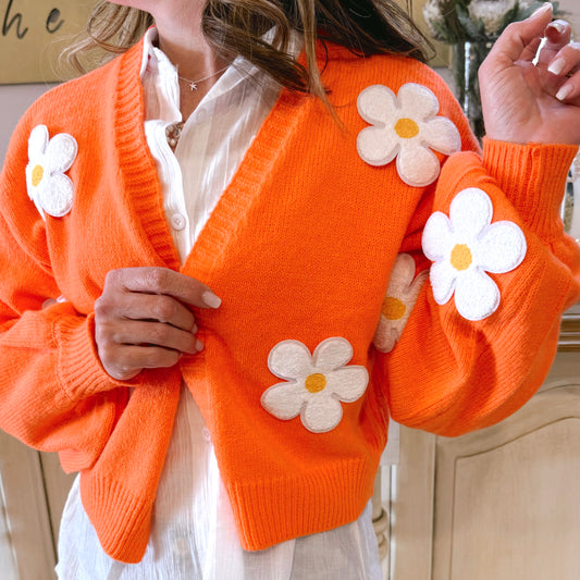 Daisy Cardi Orange