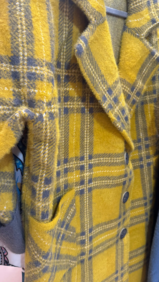 Check Coat Mustard