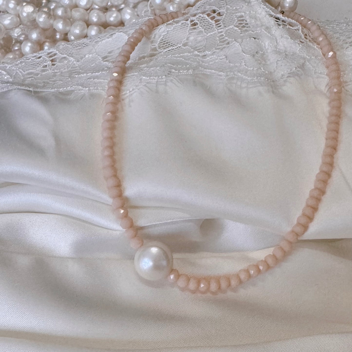 Beaded Pearl Necklace
