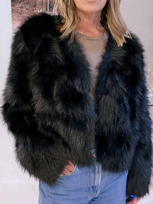 Fur Jacket Black