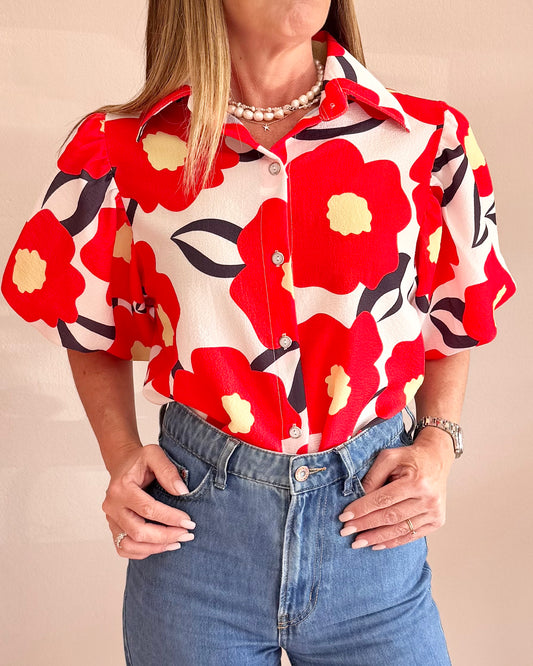 Angel Top Red Flower
