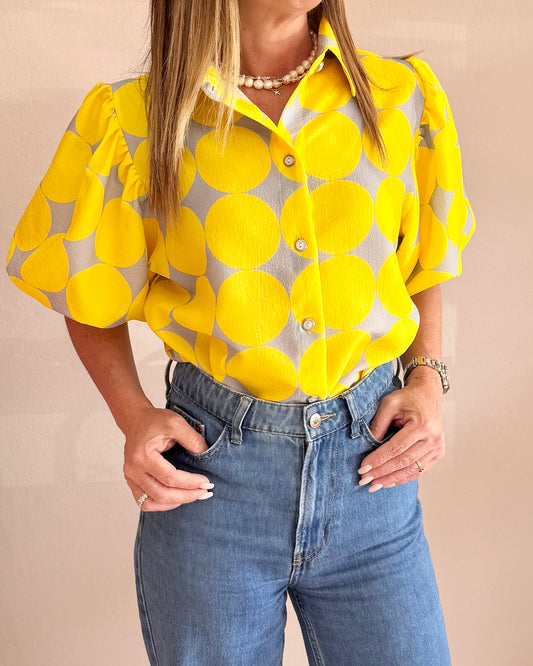 Angel Top Yellow Polkadot