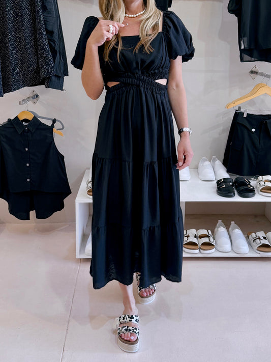 Mattika Cut Out Dress Black