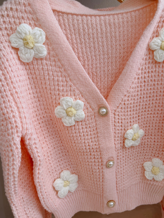 Daisy Cardigan Pink