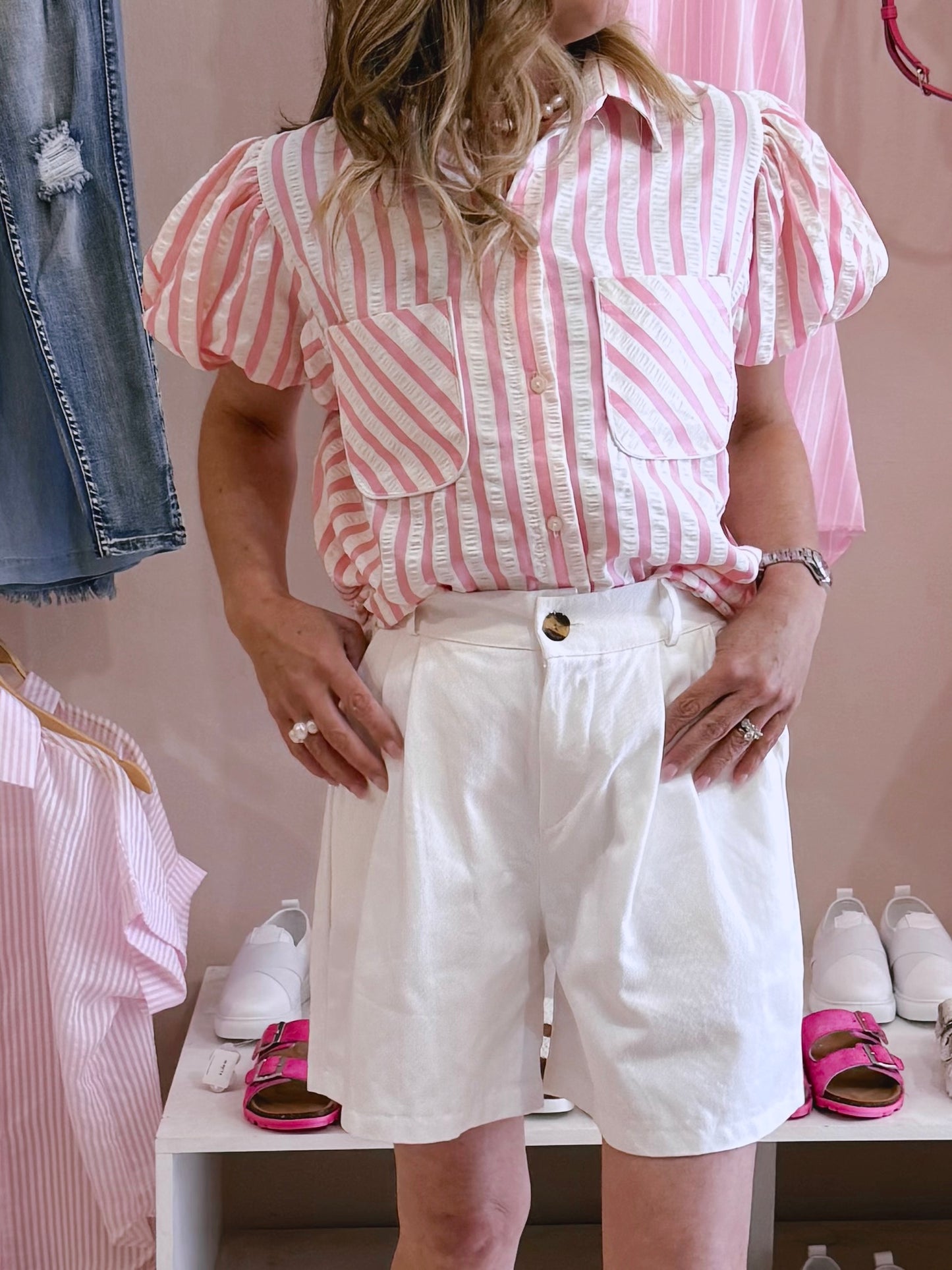 Angel Top Pink Striped