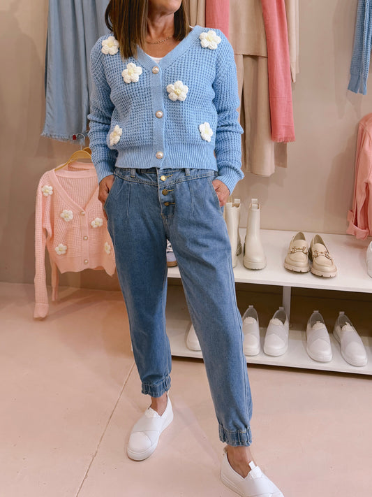 Daisy Cardigan Blue