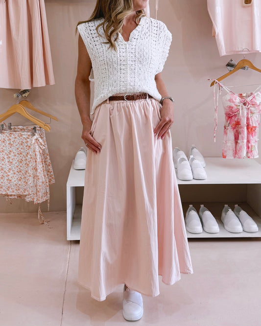 Moxi Plait Skirt Pink