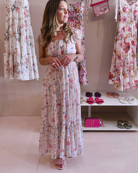 Ideal Maxi Flower Dress Wild Flower