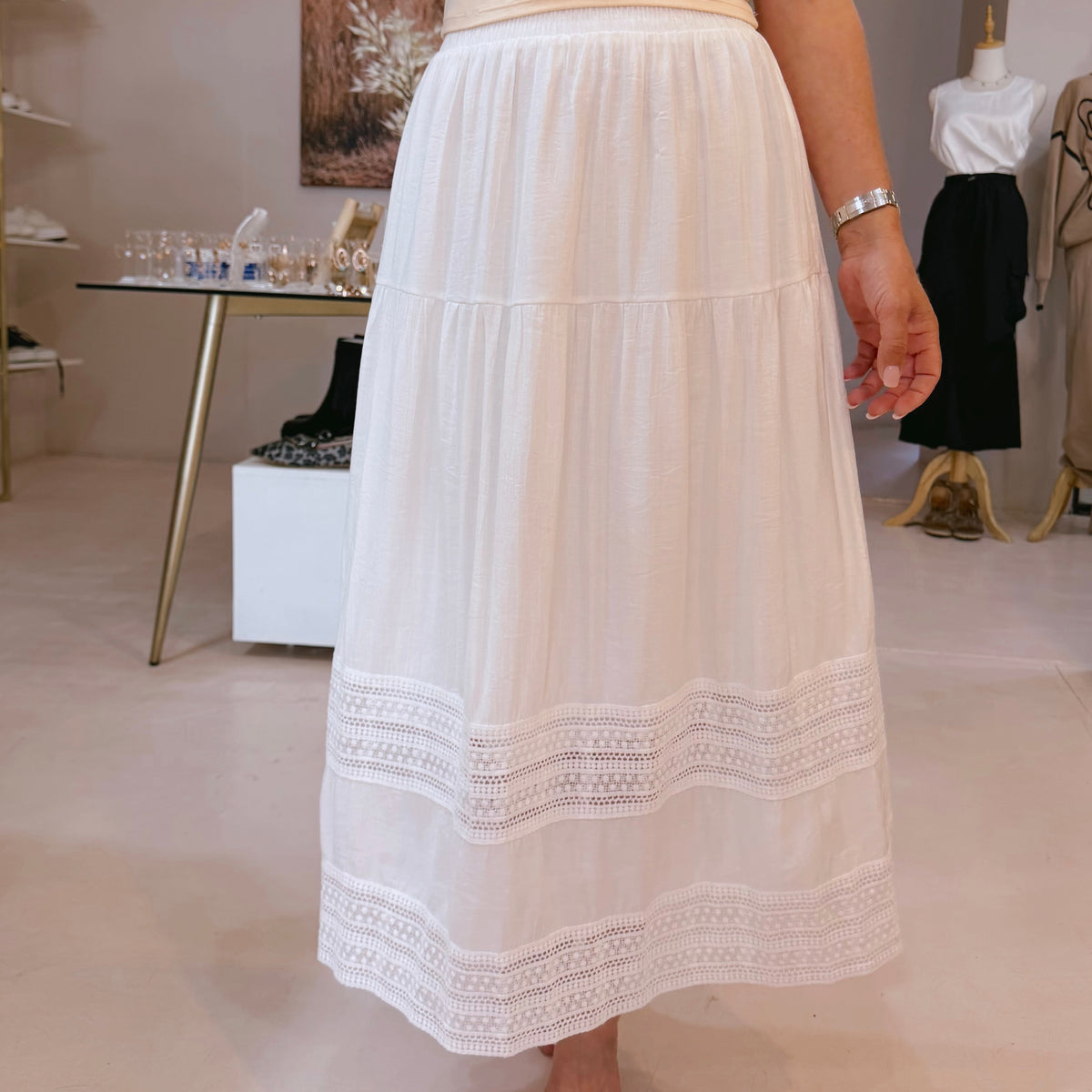 Lace Skirt White