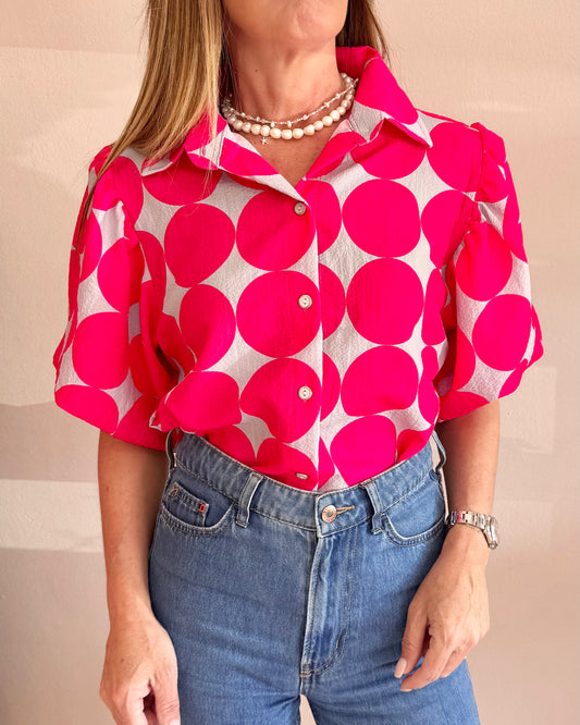 Angel Top Pink Polkadot