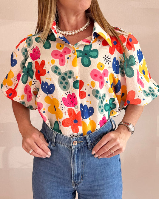 Angel Top Bright Flowers