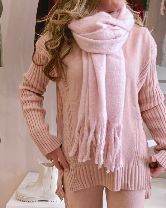 Chunky Pink Scarf