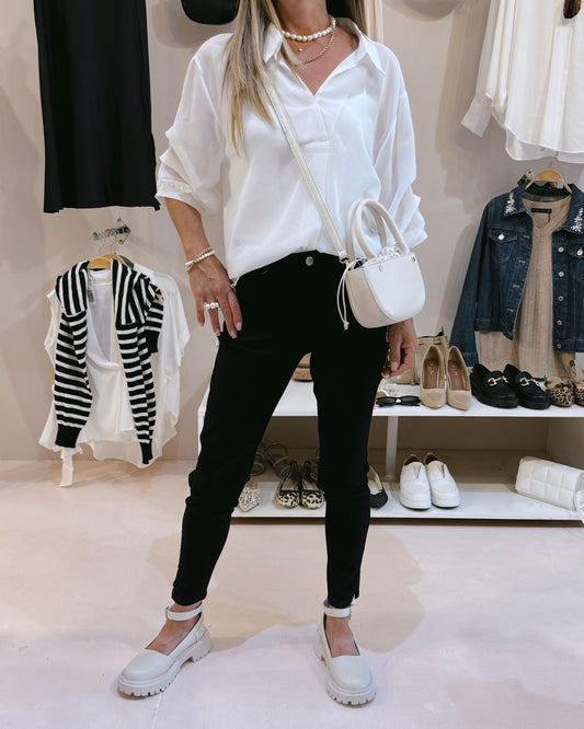 2 Piece Sheer Blouse White