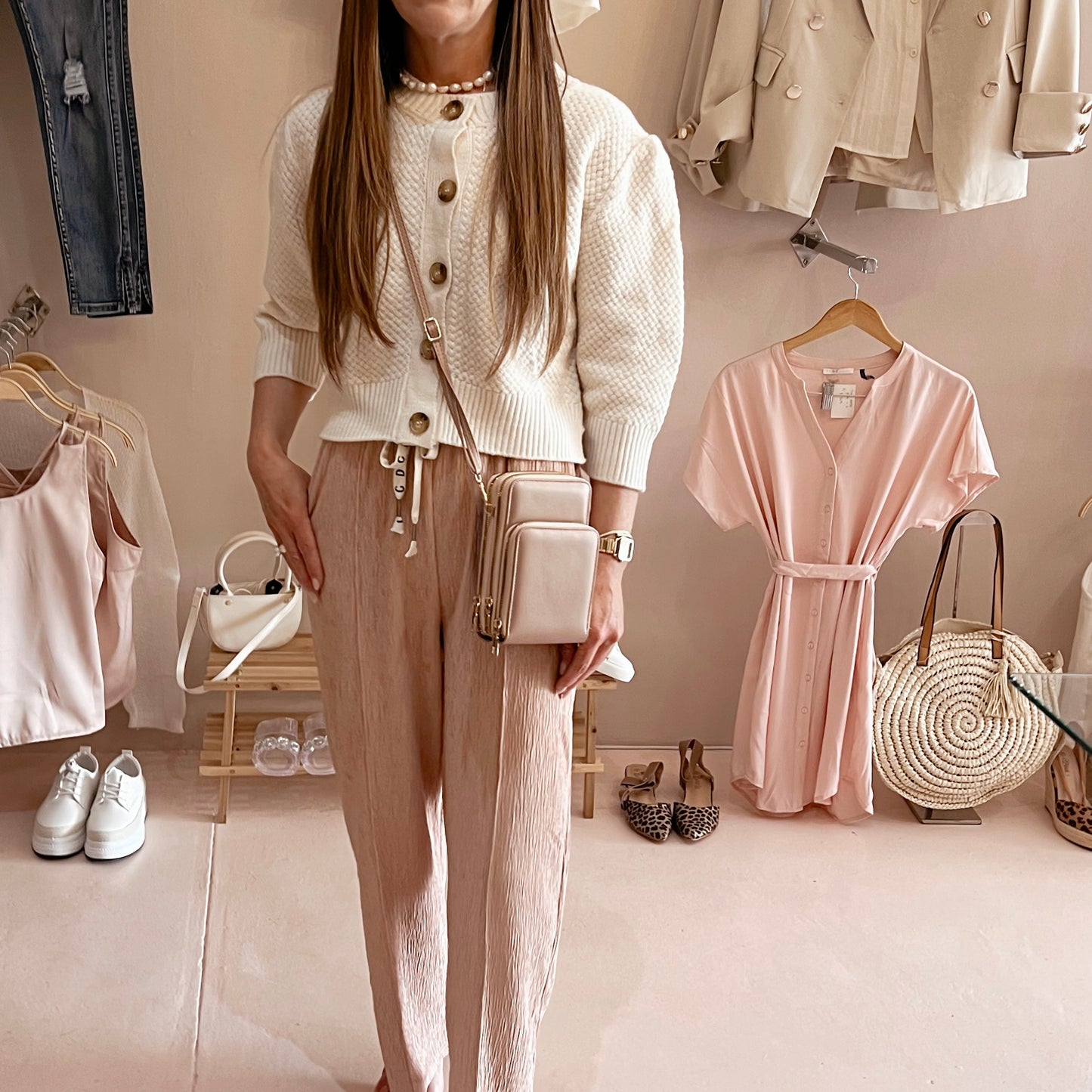 Cellphone Sling Bag Nude