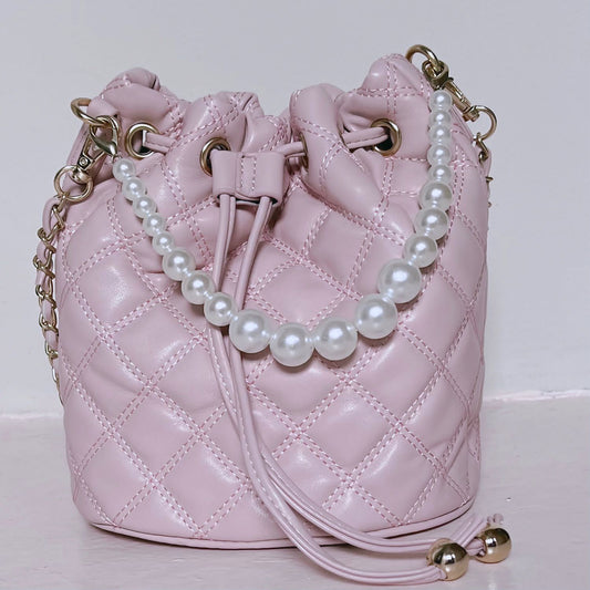 Pink Pearl Strap Bag