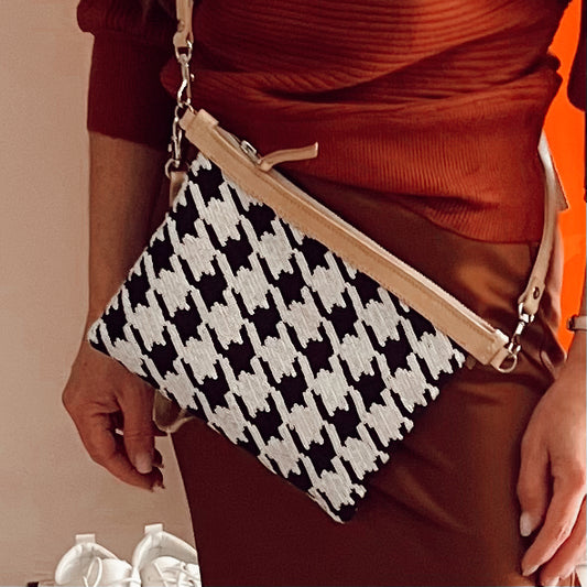 Stonecamp for Karl black Houndstooth pouch