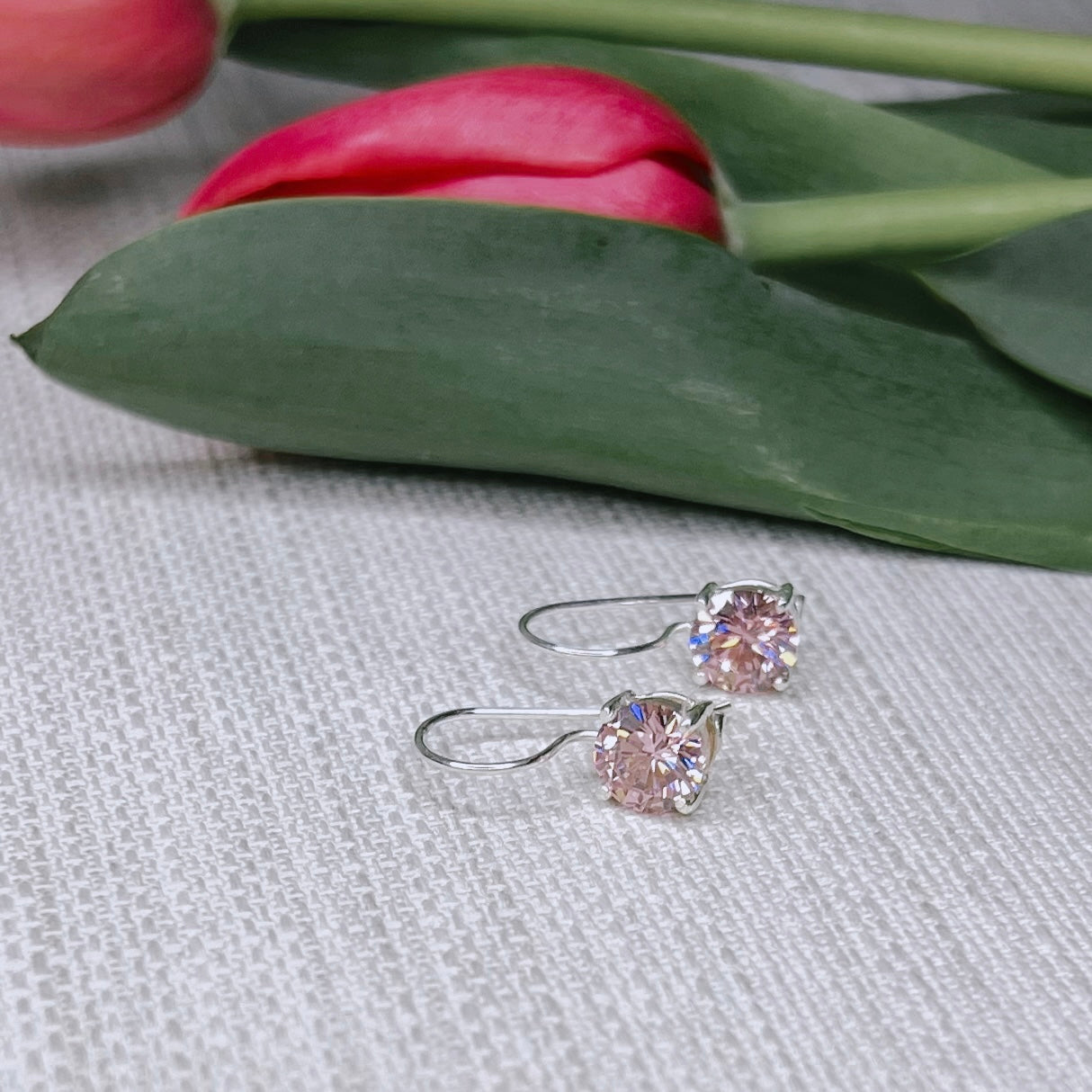 Round Crystal Earring Claws