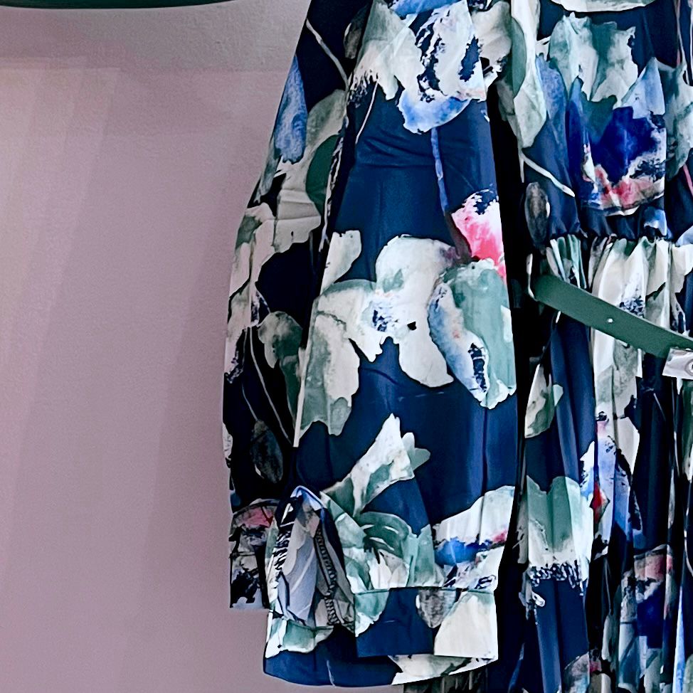 Navy Floral Dress